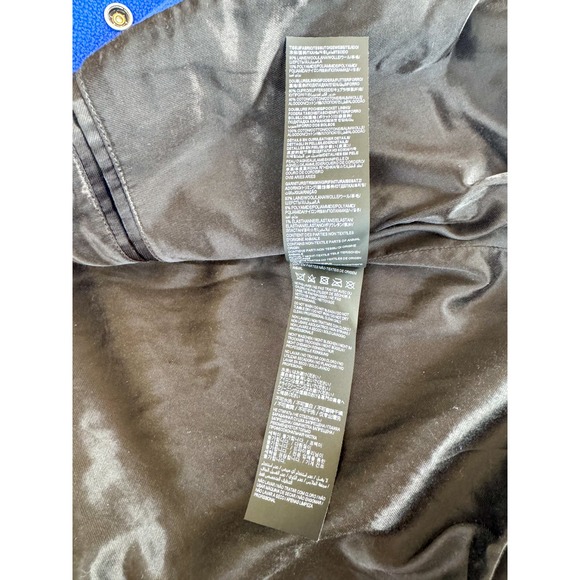 Saint Laurent Blue & White Wool Teddy Jacket - Picture 5 of 6